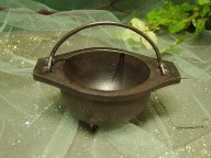 Black Cast Iron Cauldron - 3" dia.